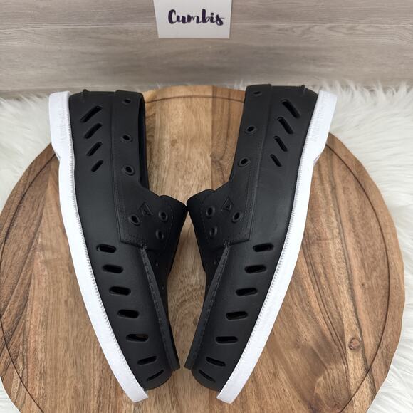 Sperry Top-Sider Top-Sider A/O Float Women's Size 11M Black White Boat Shoes NEW - Picture 5 of 15